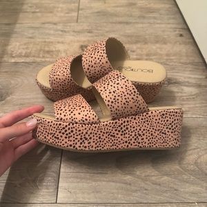 Platform cheetah sandal